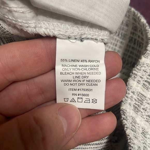 Briggs LIKE NEW linen pull on pocket casual stripe shorts size XL - Picture 4 of 6